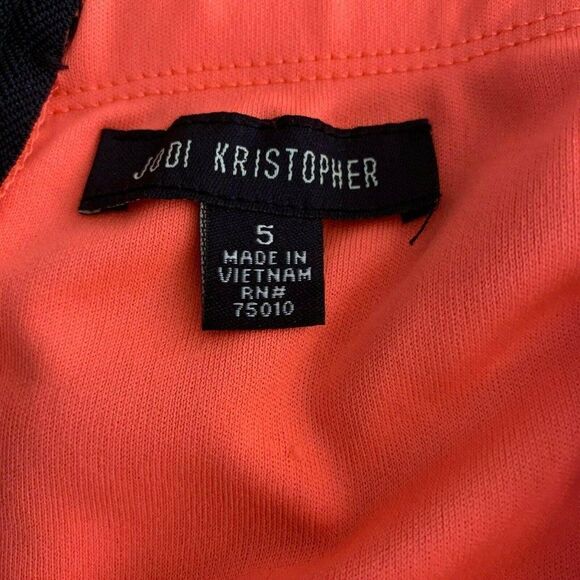 Jodi Kristopher Mini Dress 5 Orange Mint Green Strapless Zipper Back Lined - Picture 5 of 5